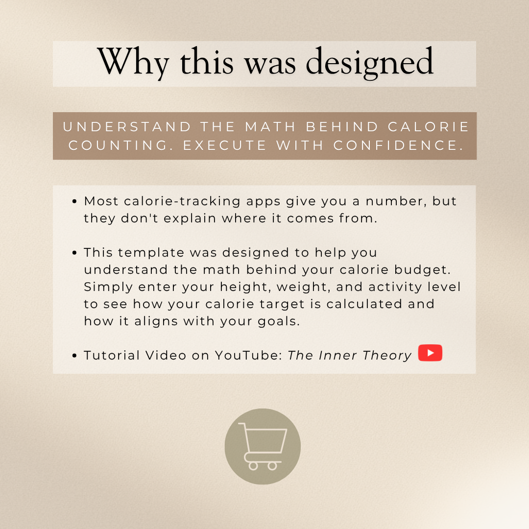 Calorie Budget / Deficit Calculator [FREE] Excel Template